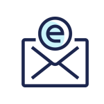 Icon mit E-Mail im 3A-Design